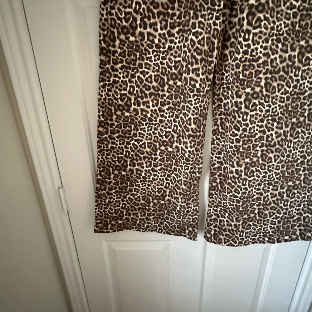 Cello Leopard Wide Leg High Rise Jeans - Picture 5 of 9